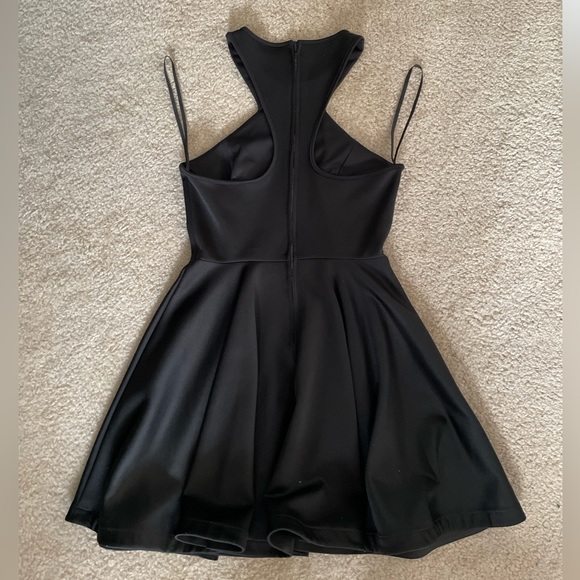 B Darlin Little Black Dress High Neck w/ Circle Skirt Size 7/8 - Picture 3 of 3